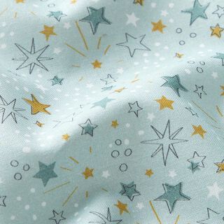 Cotton Poplin starry sky – baby blue, 