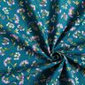 Cotton Cretonne delicate flowers – ocean blue,  thumbnail number 3