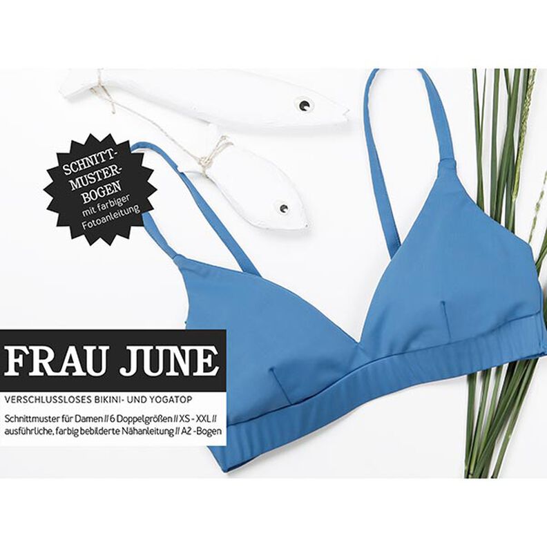 FRAU JUNE - pull-on bikini or yoga top, Studio Schnittreif | XS - XXL,  image number 1