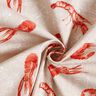 Decor Fabric Panama king prawns – cashew/fire red,  thumbnail number 3