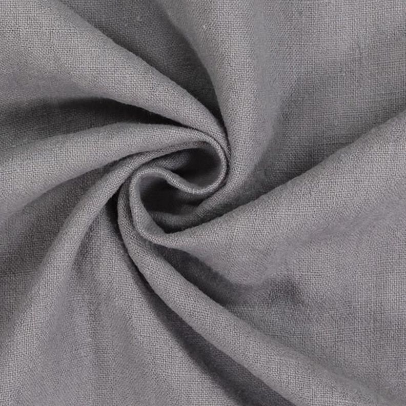Linen fabric ramie mix stonewashed, heavy quality – grey,  image number 2