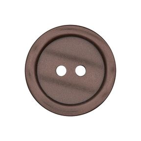 Basic 2-Hole Plastic Button - brown, 