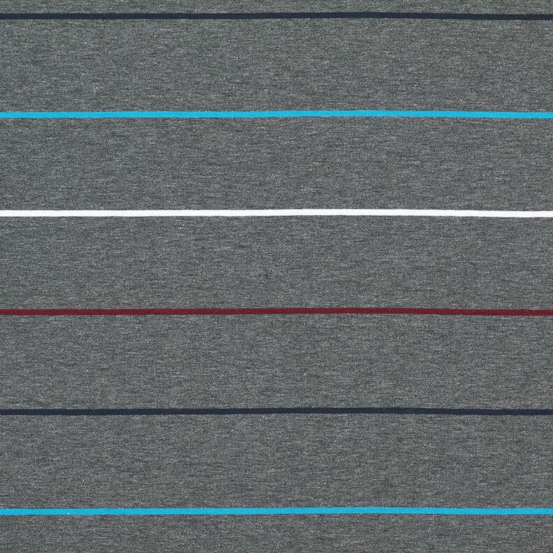 Cotton Jersey colourful stripes – slate grey,  image number 1