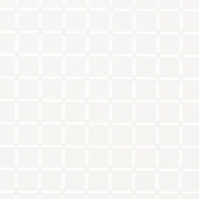Checked Jacquard Lining Taffeta with Shiny Finish – white,  image number 1