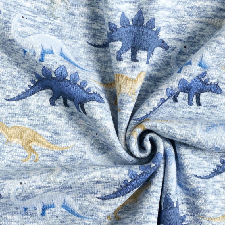 Alpine Fleece Dinosaurs – natural/denim blue,  image number 3