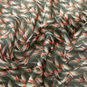 Crêpe Chiffon Leaf Pattern – black/reed,  thumbnail number 2