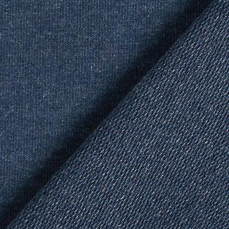 Fine Mottled French Terry – navy blue/grey, image number 5