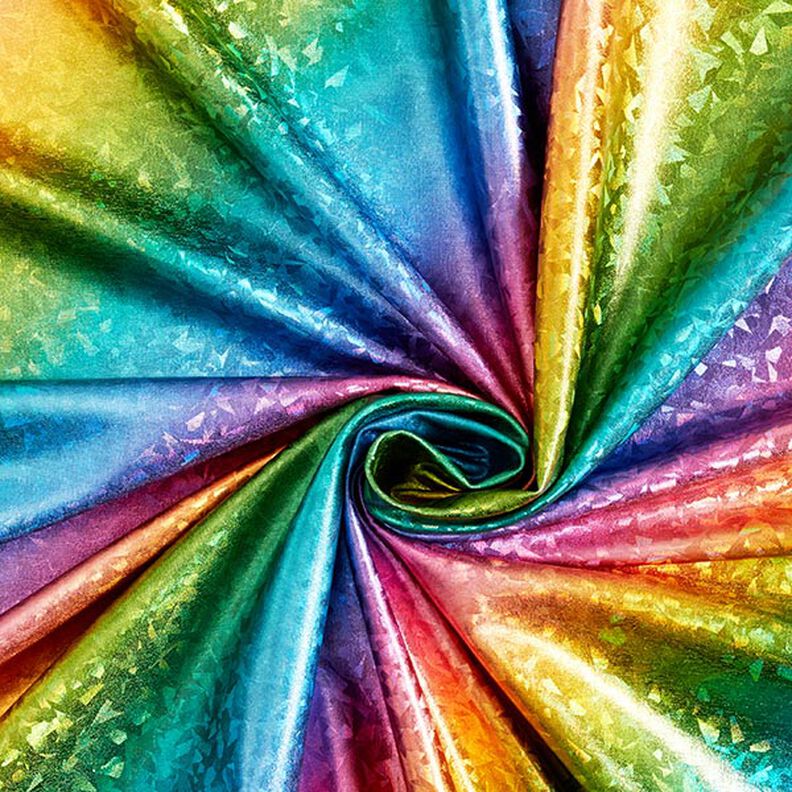 Foil jersey, colourful rainbow shimmer,  image number 4