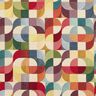 Decor Fabric Tapestry Fabric retro shapes – light beige/carmine,  thumbnail number 1