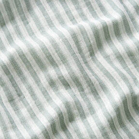 Double Gauze/Muslin Doubleface stripes – reed/white, 