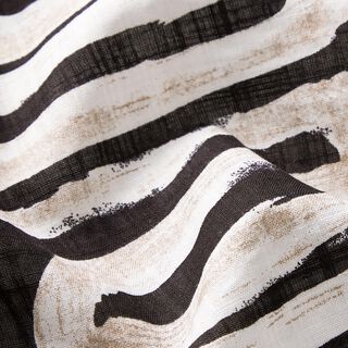 Wavy lines cotton viscose blend – black, 