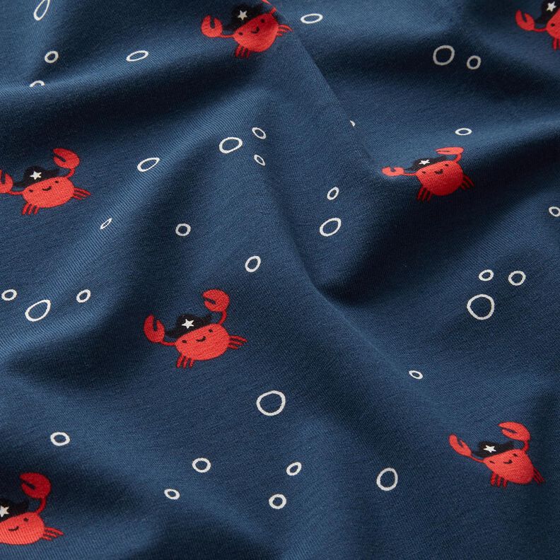 Cotton Jersey pirate crab Digital Print – navy blue,  image number 2