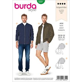 Men’s Jacket, Burda 6351 | 46 - 56, 