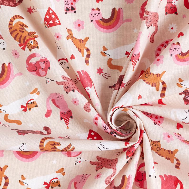 Coated Cotton playful kittens – rosé,  image number 3