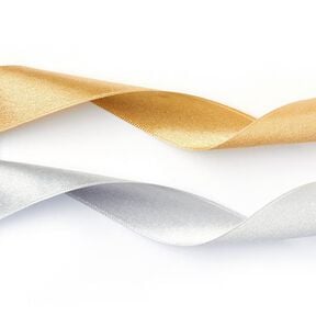 Double Face Satin Ribbon - silver, 