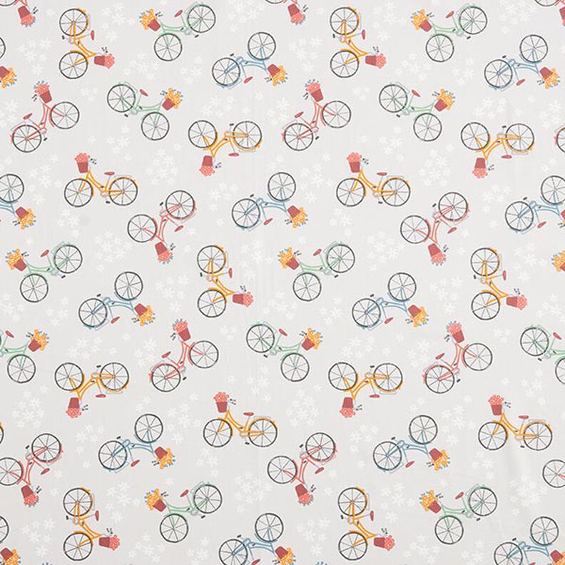 Cotton Cretonne Dutch bike – light orange/misty grey,  image number 1