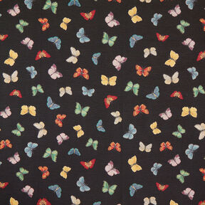 Decor Fabric Tapestry Fabric Swarm of butterflies – black, 