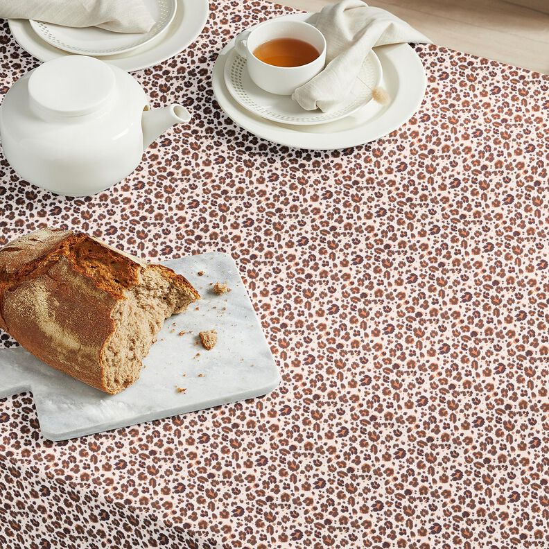 Cotton Cretonne large leopard spots – medium brown/light beige,  image number 5