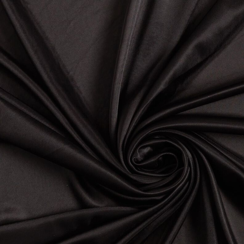 Knitted Lining Charmeuse Plain – black,  image number 1