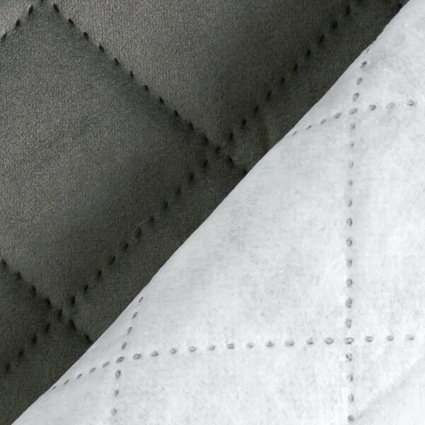 Upholstery Fabric Velvet Quilted Fabric – dark grey,  image number 3