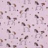 Cotton Jersey Glittery flower horse | Poppy Fabrics – pastel violet/gold,  thumbnail number 1