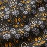 Cotton Cretonne climbing flowers – black/curry yellow,  thumbnail number 2