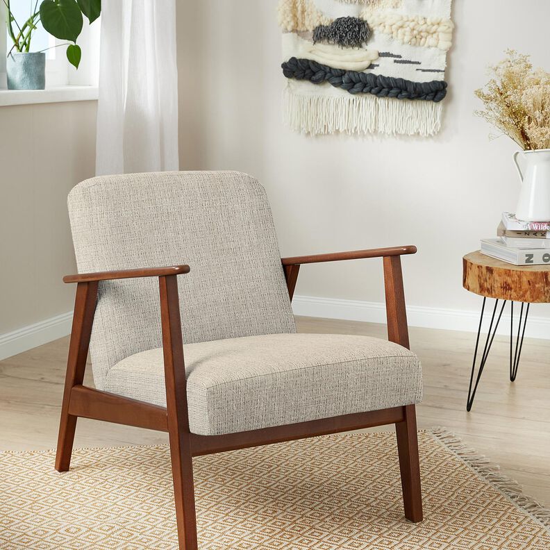 Upholstery Fabric Chenille Plain – light taupe,  image number 4