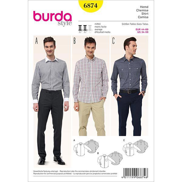 Men's Shirt, Burda 6874,  image number 1