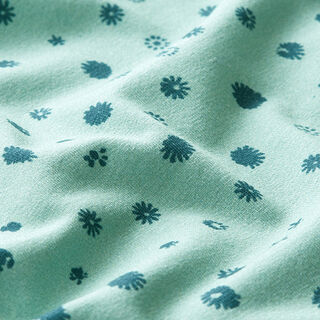 GOTS Cotton Jersey Poppy Seed Heads | Tula – pastel green/petrol, 