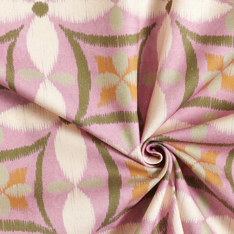 Decor Fabric Canvas Embroidery look large – pastel violet/light beige, image number 3
