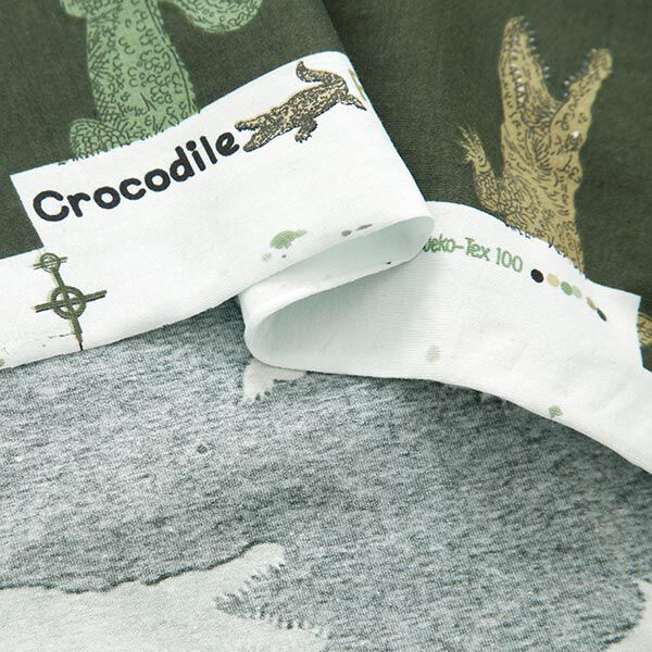 Cotton Jersey Crocodiles – dark pine,  image number 3