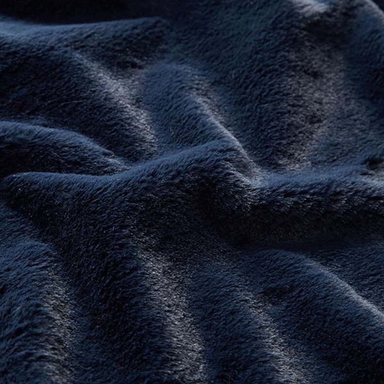 Plain faux fur – navy blue, image number 2