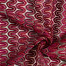 Wave patterned lace fabric – dark red,  thumbnail number 3