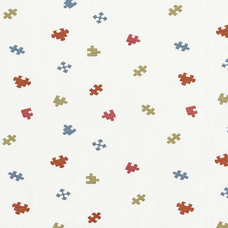 Cotton Jersey puzzle pieces – offwhite,  image number 1