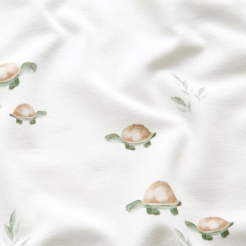 GOTS Cotton Jersey happy turtles Digital Print – ivory, image number 2