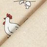 Decor Fabric Half Panama chickens – natural,  thumbnail number 4