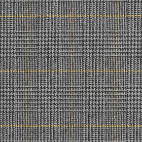 Glen Plaid Wool Fabric – dark grey/yellow, 