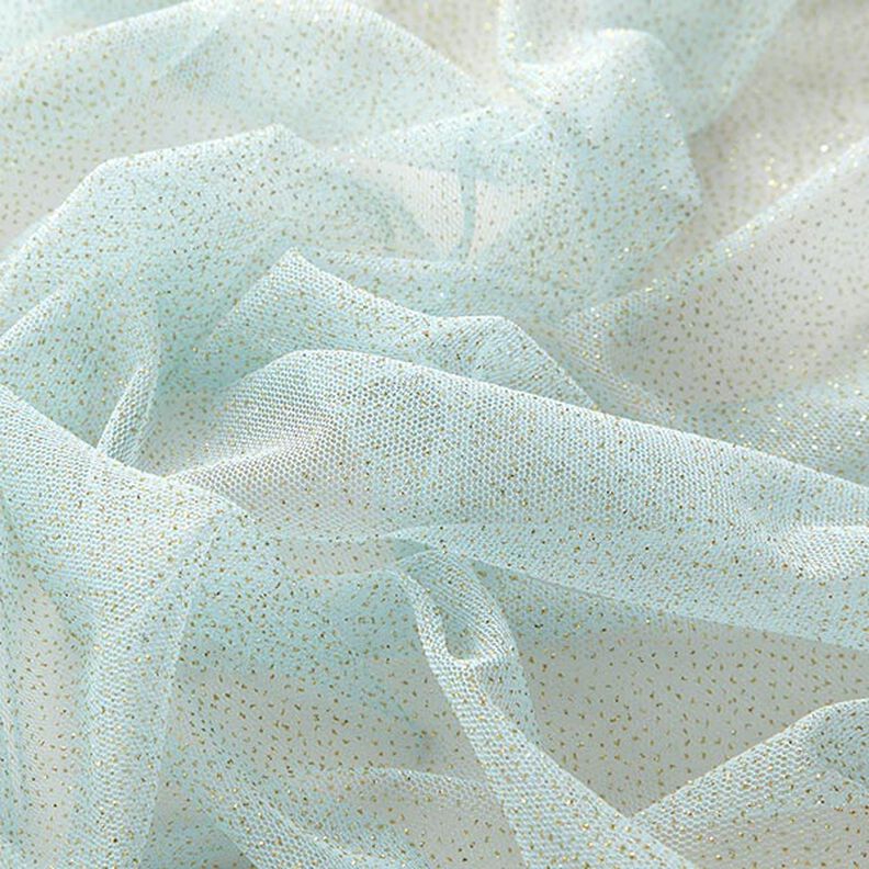 Royal Glitter Tulle – light blue/gold,  image number 3