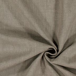 Linen fabric ramie mix stonewashed, heavy quality – dark taupe, 