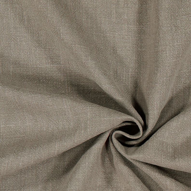Linen fabric ramie mix stonewashed, heavy quality – dark taupe, image number 1