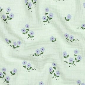 Double Gauze/Muslin Little flowers | Poppy Fabrics – pale mint, 