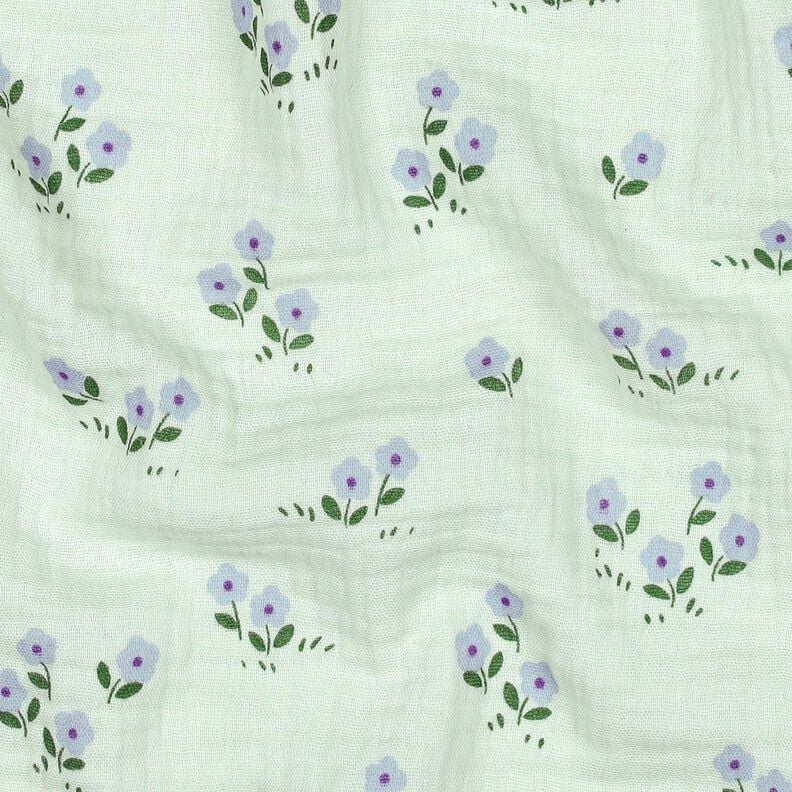 Double Gauze/Muslin Little flowers | Poppy Fabrics – pale mint,  image number 2