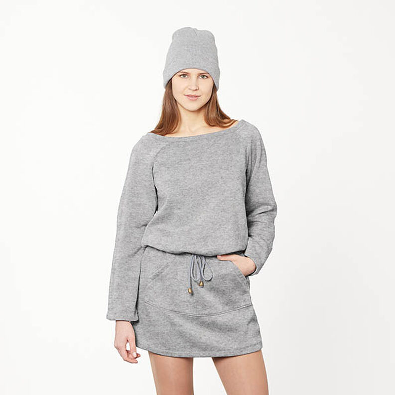 Knit Fabric Viscose Blend Mottled – silver grey,  image number 5