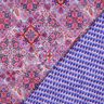 Quilted Fabric Doubleface Diamonds | Poppy Fabrics – blue lilac/chestnut,  thumbnail number 1