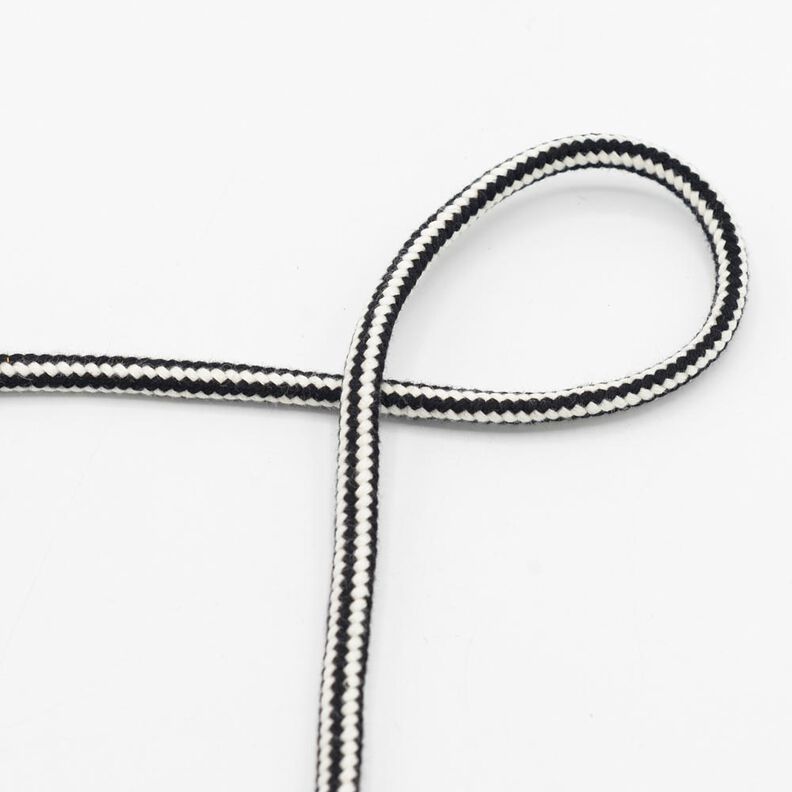 Cotton cord 2-colour [Ø 8 mm] – black,  image number 1