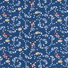 Cotton Jersey Swallows over the meadow – indigo,  thumbnail number 1
