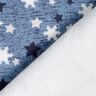 Brushed Sweatshirt Fabric Snowflakes and Stars Digital Print – blue grey,  thumbnail number 5