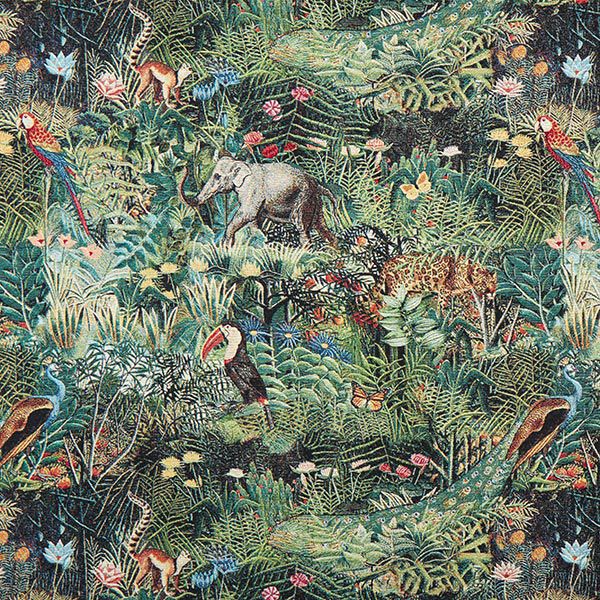 Decor Fabric Tapestry Fabric jungle – black/dark green,  image number 1