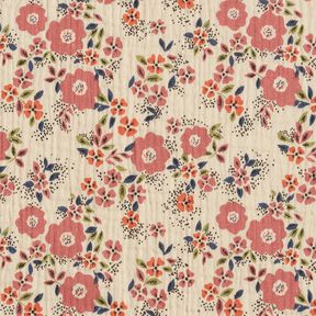 Double Gauze/Muslin sea of flowers – light taupe, 