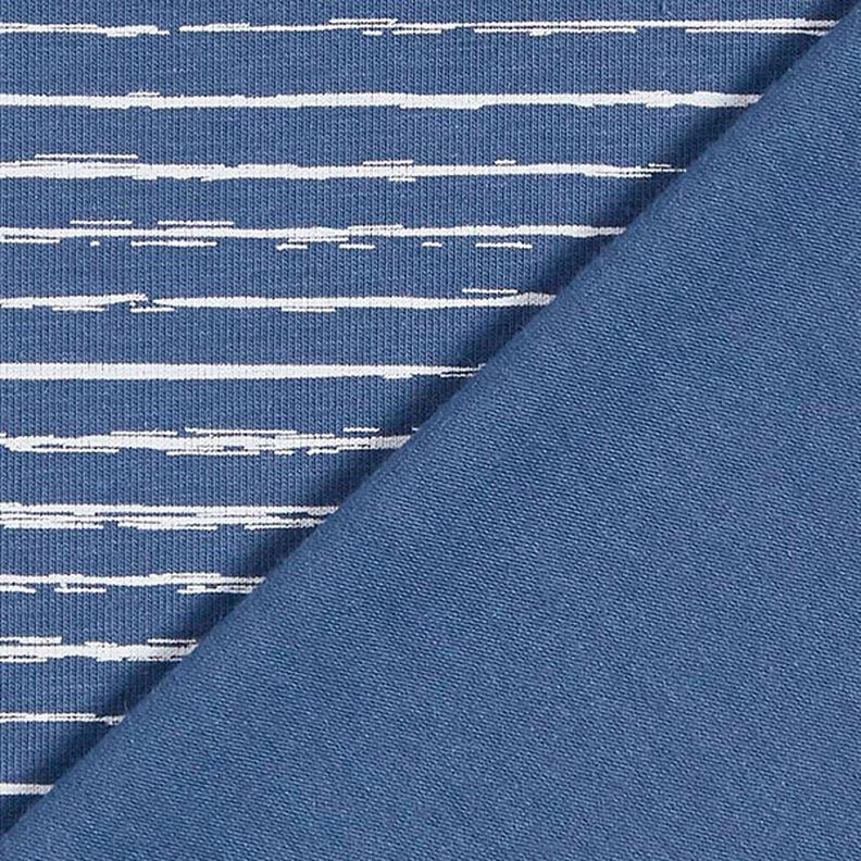 Cotton Jersey Scribble Stripes – denim blue,  image number 4